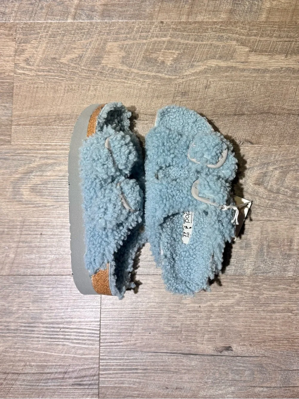 Birkenstock Papillio Shearling Arizona Platform Slide Sandal